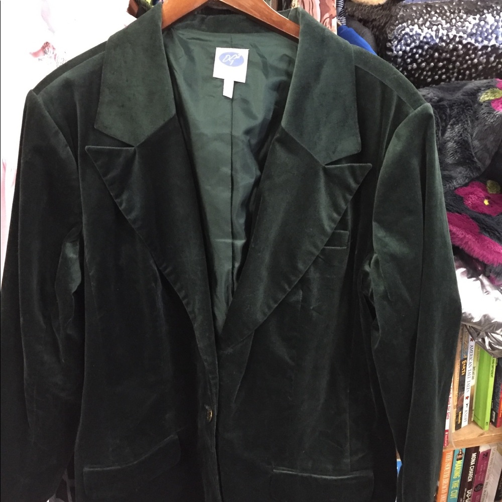 Diane Gilman velvet plus size blazer